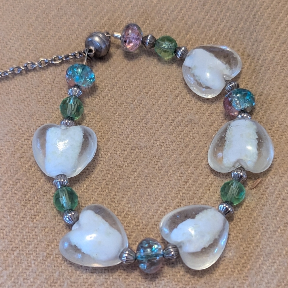 Y2K Boho Heart Bracelet W/ Magnetic Clasp